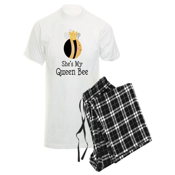 CafePress Shes My Queen Bee Couples Mens Light Pajama Set
